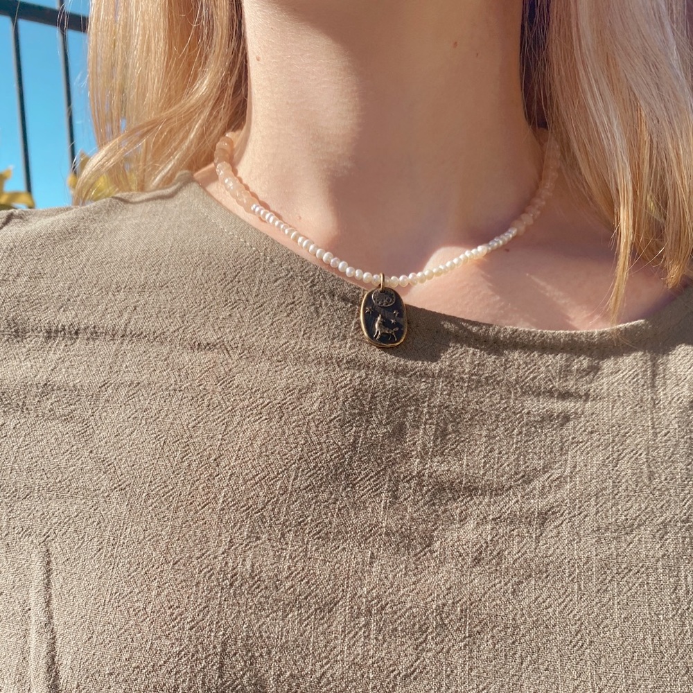 Agate & Pearl Necklace